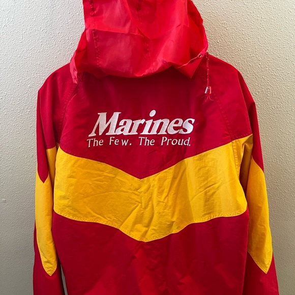 Size large 90s Marine Core windbreaker jacket with hood - Picture 3 of 4